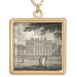 View of Buckingham House, engraved by W. Knight, p Gold Plated Necklace