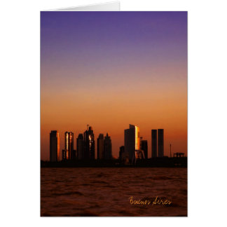 View of Buenos Aires at sunset Cards