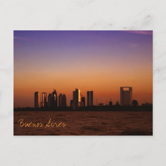 View of Buenos Aires at sunset Postcard