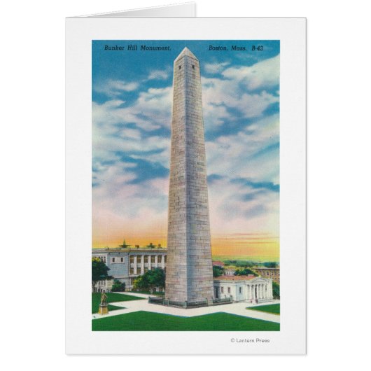 View of Bunker Hill Monument Cards (Front)