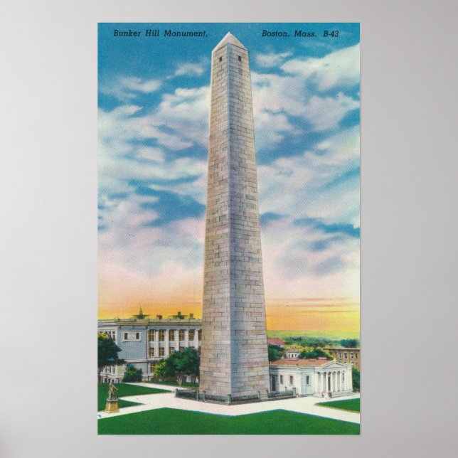 View of Bunker Hill Monument Poster (Front)