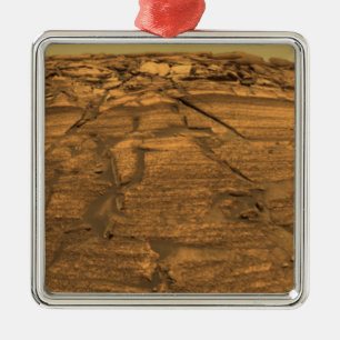 View of Burns Cliff on Mars Metal Ornament
