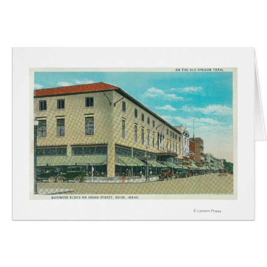 View of Business Block on Idaho Street Cards (Front Horizontal)