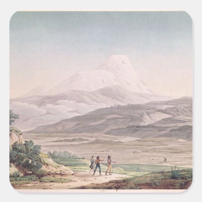 View of Cajambe Square Sticker (Front)