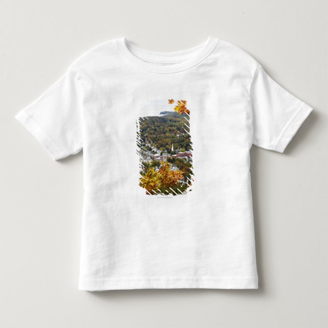 View of Camden Hills State through Fall Trees Toddler T-shirt (Front)