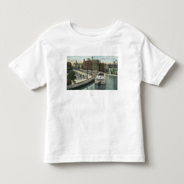 View of Canal Boats going over the Aqueduct Toddler T-shirt (Front)