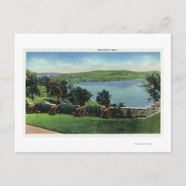 View of Cannons and the South Wall Postcard (Front)