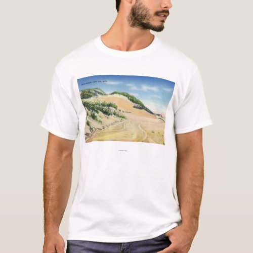 View of Cape Cod Sand Dunes T_Shirt