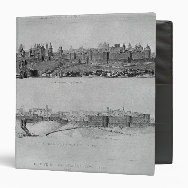 View of Carcassonne from the west side Binder (Front/Inside)