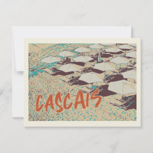 View of Cascais beach , Portugal Postcard
