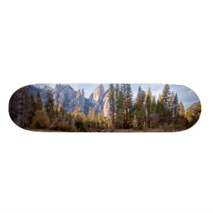 View of Cathedral Peaks Skateboard Deck