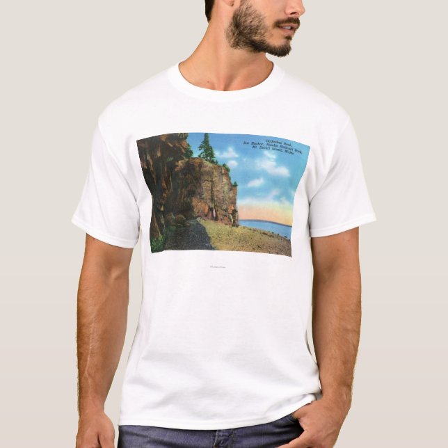 View of Cathedral Rock, Bar Harbor T-Shirt (Front)