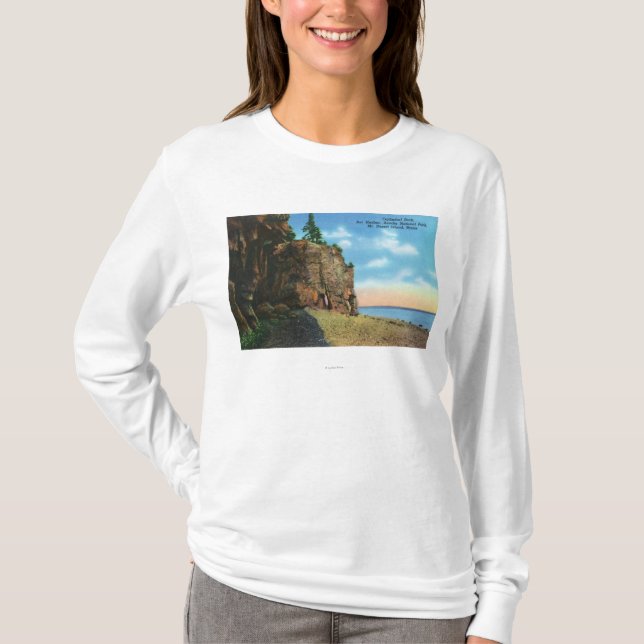 View of Cathedral Rock, Bar Harbor T-Shirt (Front)