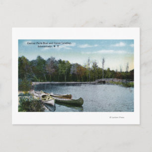 View of Central Park Boat & Canoe Landing Postcard