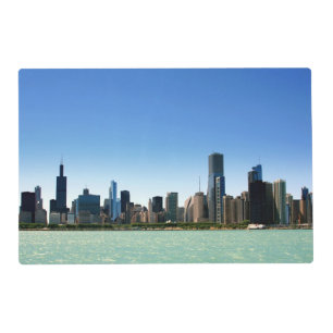 View of Chicago skyline by Lake Michigan Placemat
