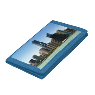 View of Chicago skyline by Lake Michigan Trifold Wallet