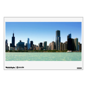 View of Chicago skyline by Lake Michigan Wall Sticker