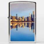 View Of Chicago Skyline With Reflection Zippo Lighter at Zazzle