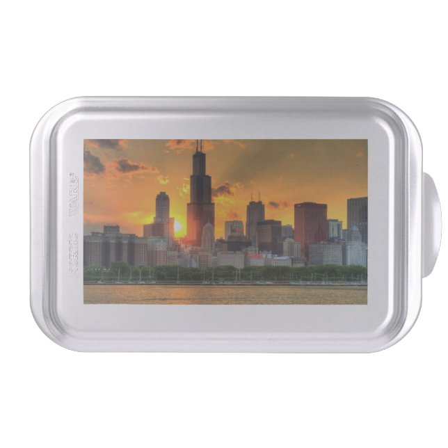 View of Chicago's skyline from  Adler Cake Pan (Front)