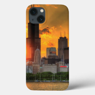 View of Chicago's skyline from  Adler iPhone 13 Case
