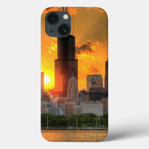 View of Chicago's skyline from Adler iPhone 13 Case