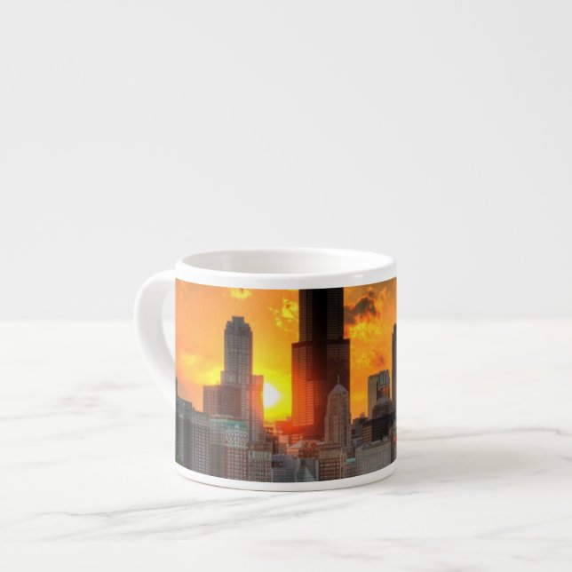 View of Chicago's skyline from  Adler Espresso Cup (Front Left)