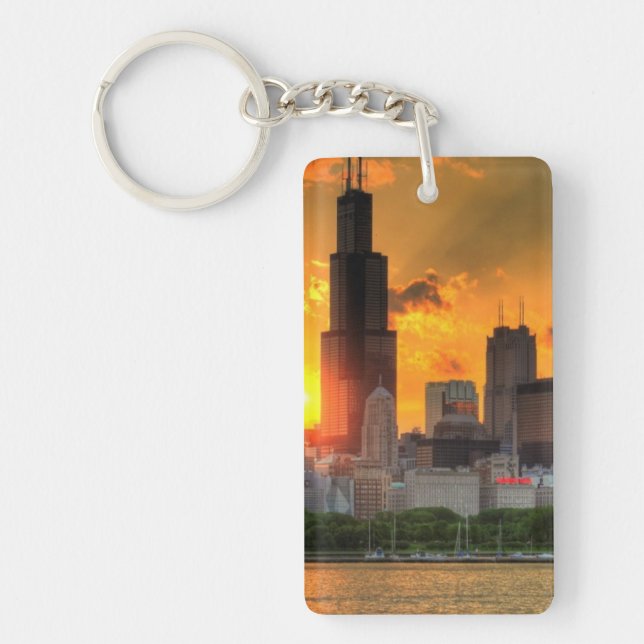 View of Chicago's skyline from  Adler Keychain (Front)