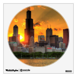 View of Chicago's skyline from  Adler Wall Sticker