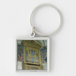 View of church organ, c.1590 keychain