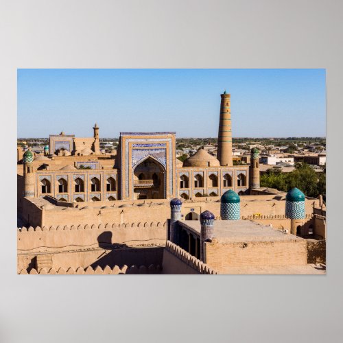 View of Citadel Kunya_ark _ Khiva Uzbekistan Poster