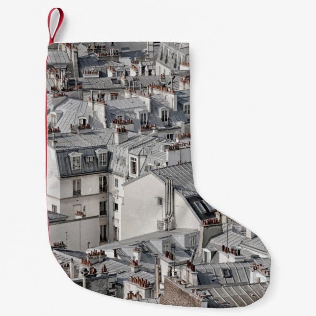 VIEW OF CITY DURING DAYTIME SMALL CHRISTMAS STOCKING (Front)