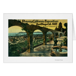 View of City from a Mission, Panama-CA Expo Cards