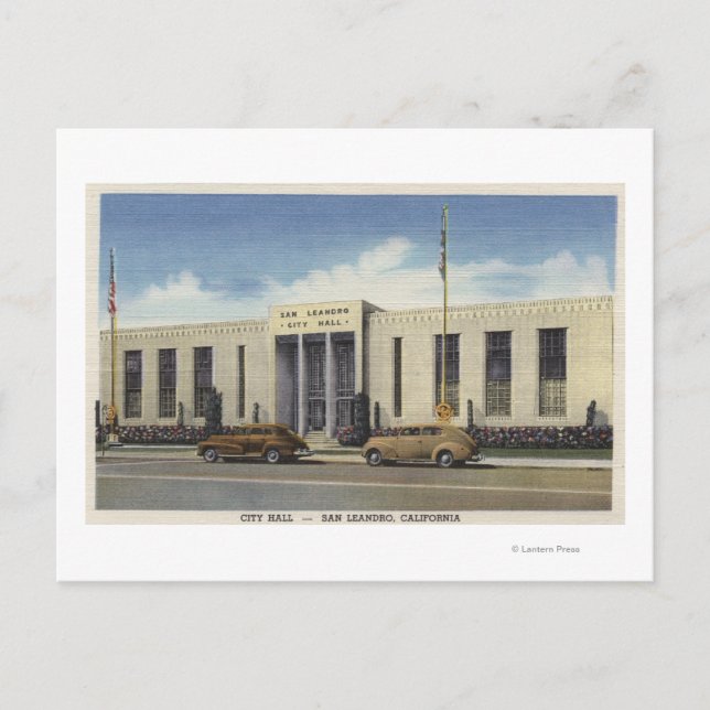 View of City Hall Postcard (Front)