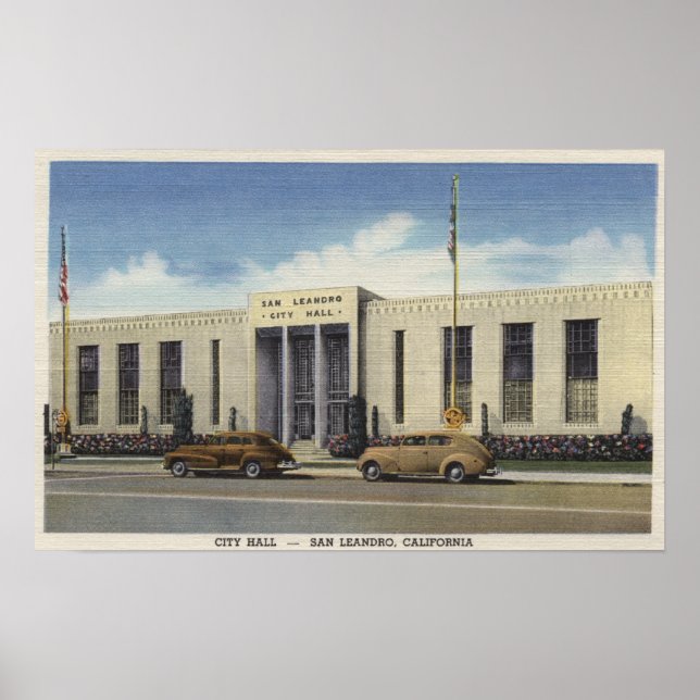 View of City Hall Poster (Front)