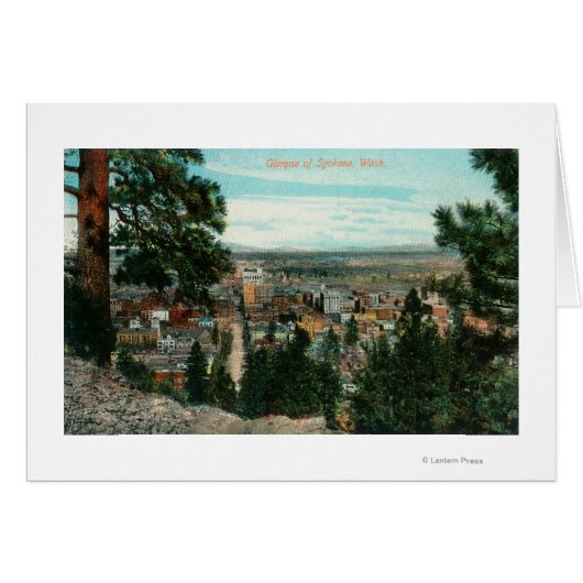 View of City Through the Trees Cards (Front Horizontal)