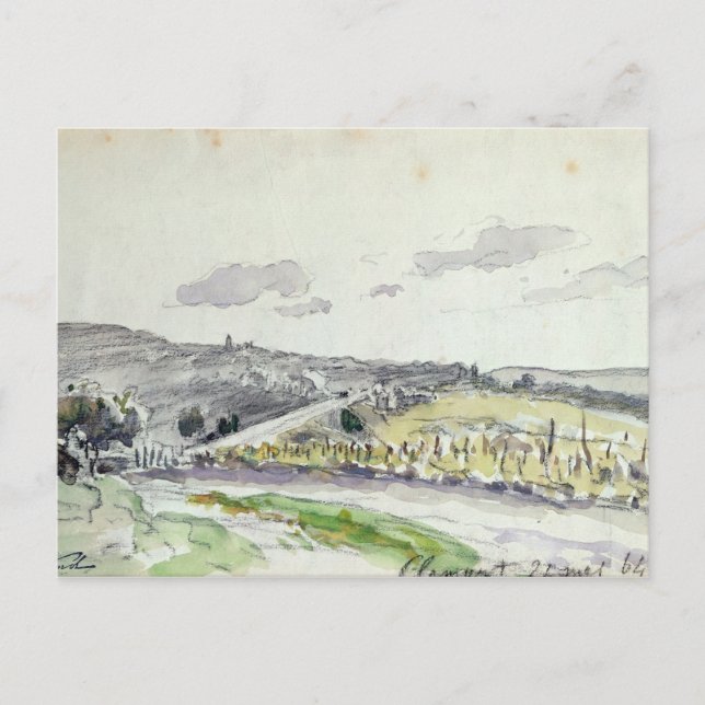 View of Clamart, 1864 Postcard (Front)