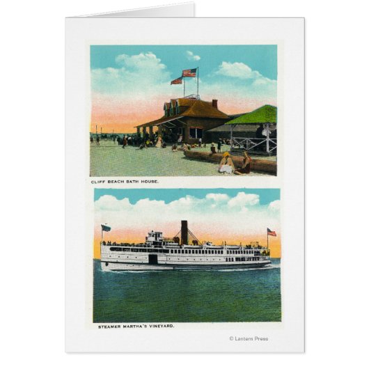 View of Cliff Beach Bath House Cards (Front)