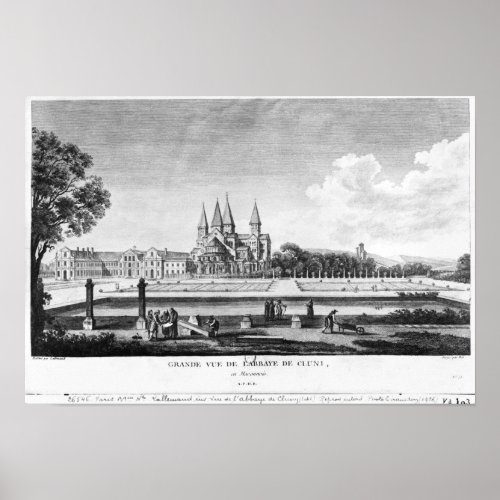 View of Cluny Abbey Poster