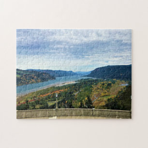 View of Columbia River, Columbia River Gorge, OR Jigsaw Puzzle