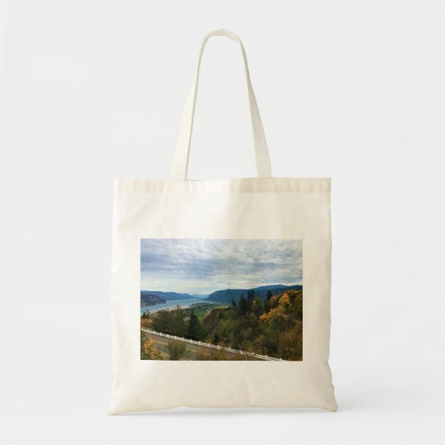 View of Columbia River, Columbia River Gorge, OR Tote Bag (Front)