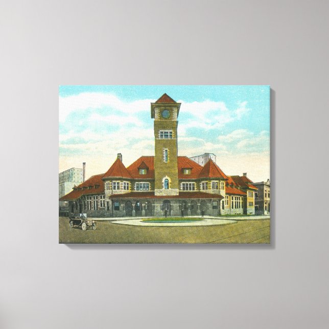 View of Congress Street from the Fidelity Canvas Print (Front)