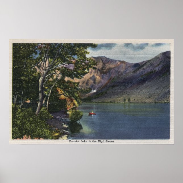 View of Convict Lake in the High Sierra Poster (Front)
