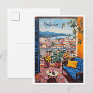 View of Dakar Senegal Travel Aesthetic Postcard