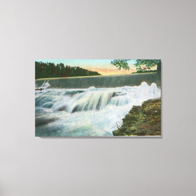 View of Dam at Ausable Chasm Canvas Print (Front)
