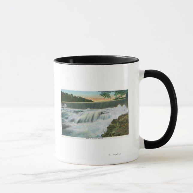 View of Dam at Ausable Chasm Mug (Right)