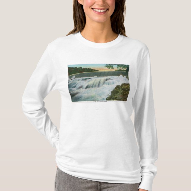 View of Dam at Ausable Chasm T-Shirt (Front)