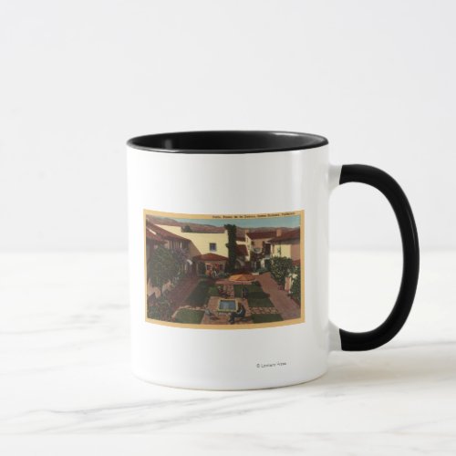 View of De la Guerra Patio  Shops Mug