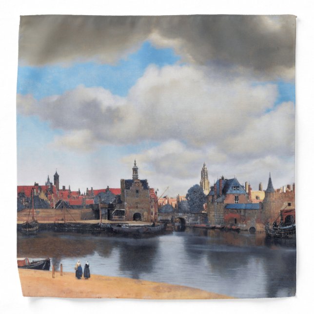 View of Delft, Johannes Vermeer, 1659-1660 Bandana (Front)