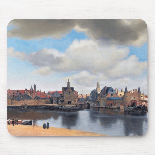 View of Delft, Johannes Vermeer, 1659-1660 Mouse Pad (Front)
