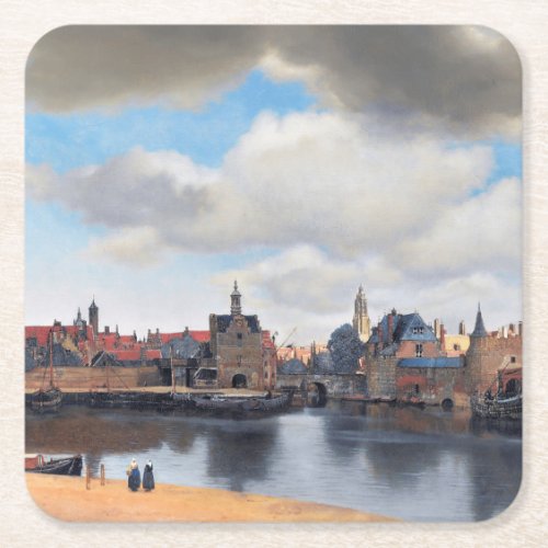 View of Delft Johannes Vermeer 1659_1660 Square Paper Coaster
